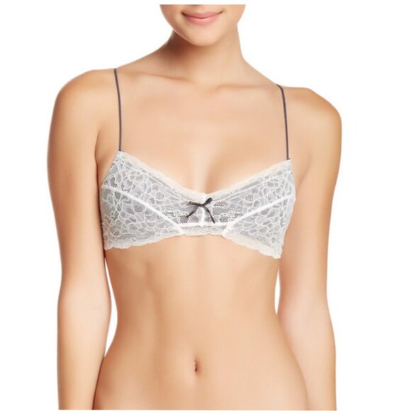 NWT - Honeydew Intimates Emma Elegance Lace Bralette, Charcoal/Cream - Picture 1 of 2